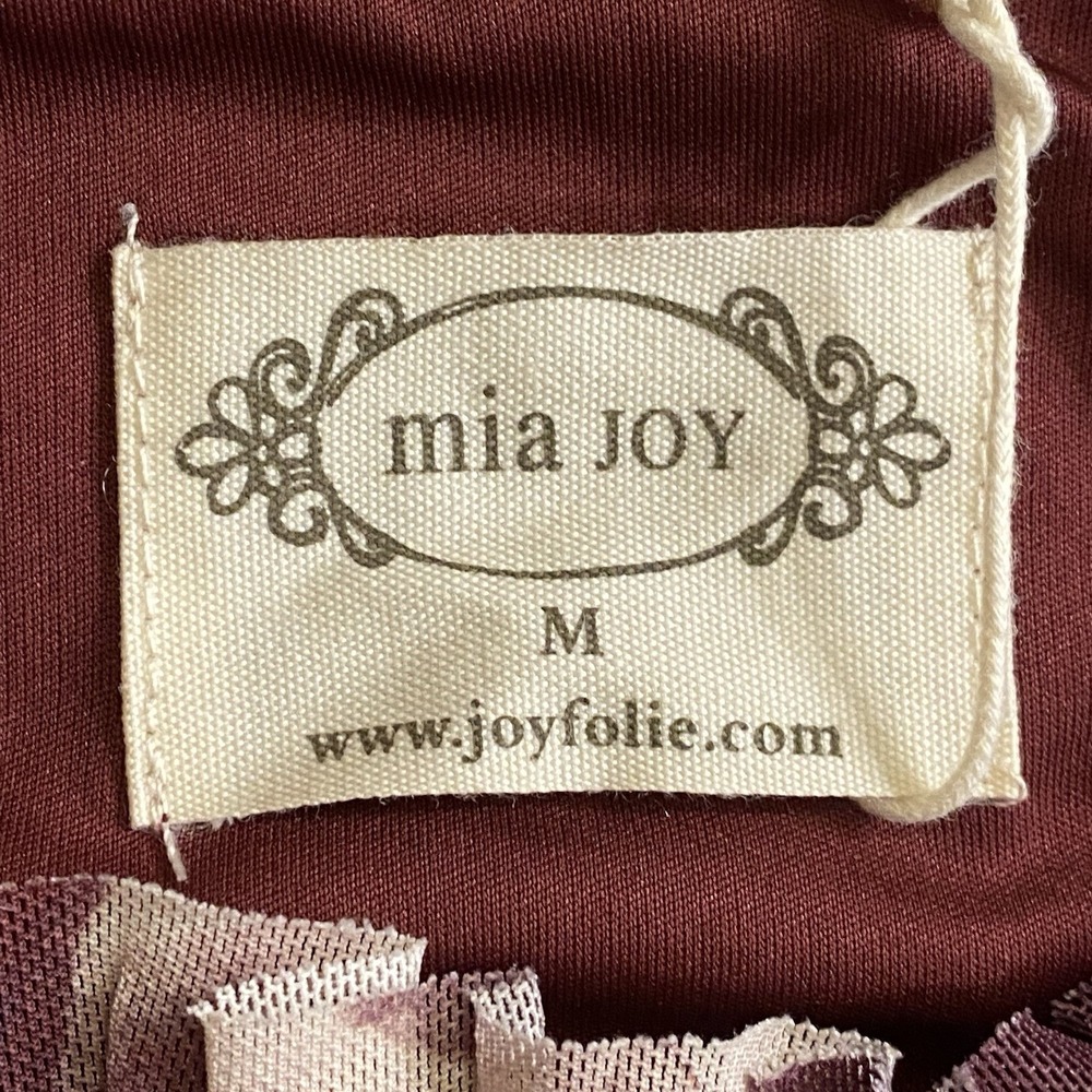 MIA JOY Bodycon Dress Womens M Stretchy Blooming Floral Drawstring Sides NWT - Picture 4 of 14